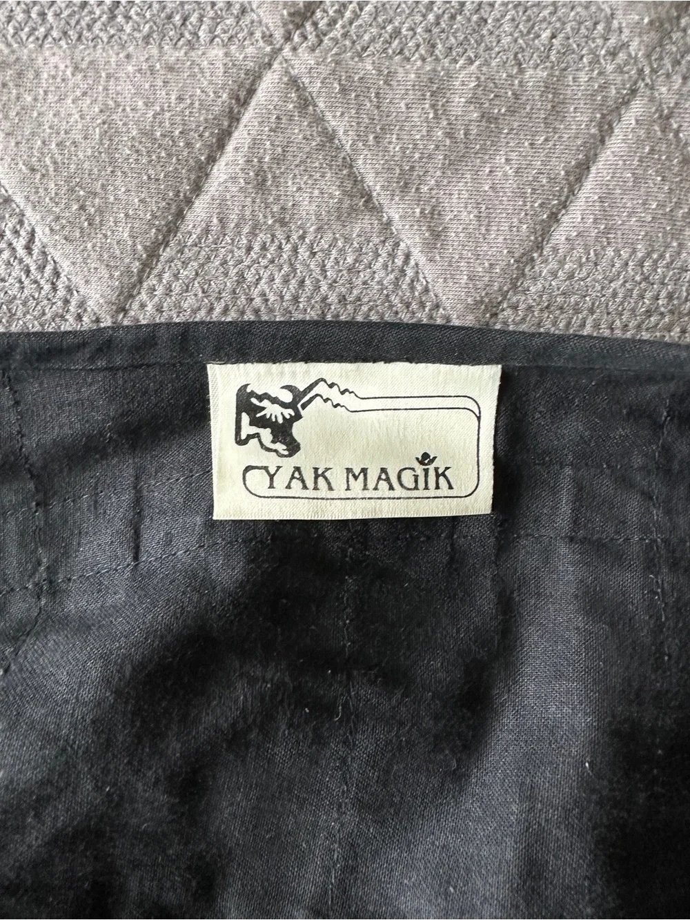 Yak Magik Vintage Black Cotton Pleated Pintuck Open Front Cardigan Jacket Nepal